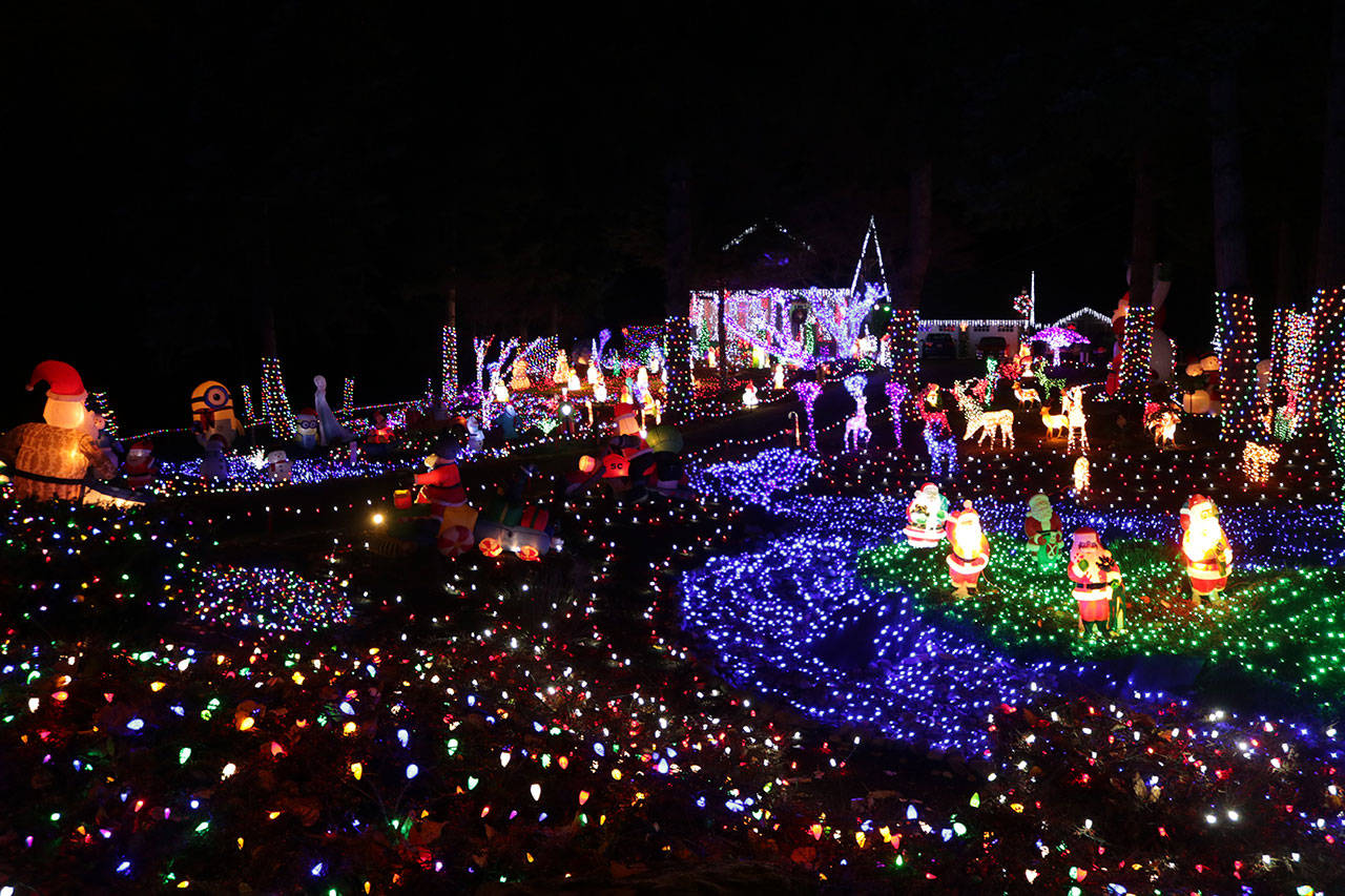 The Keeners’ display takes about two months to put up and contains more than 100,000 lights. Samantha Pak, Bothell/Kenmore Reporter